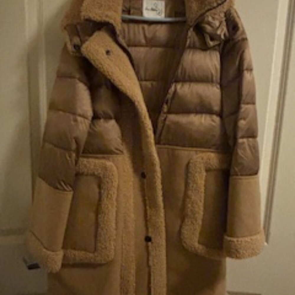 Sam Edelman Faux Shearling Puffer Coat